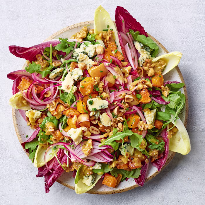 Chicory, Butternut Squash and Blue Cheese Salad