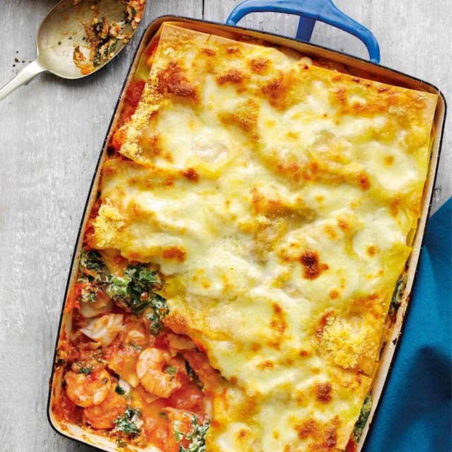 Cod & Prawn Lasagne with Ricotta & Mozzarella
