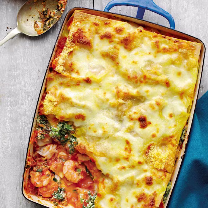 Cod & Prawn Lasagne with Ricotta & Mozzarella