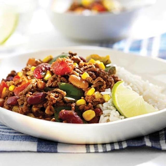 Beef Chilli with Long Grain Rice