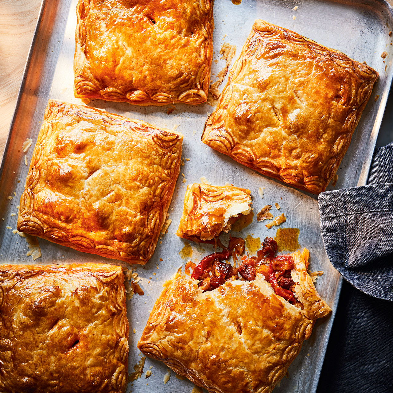 Chorizo, Mozzarella and Red Pepper Pocket Pies
