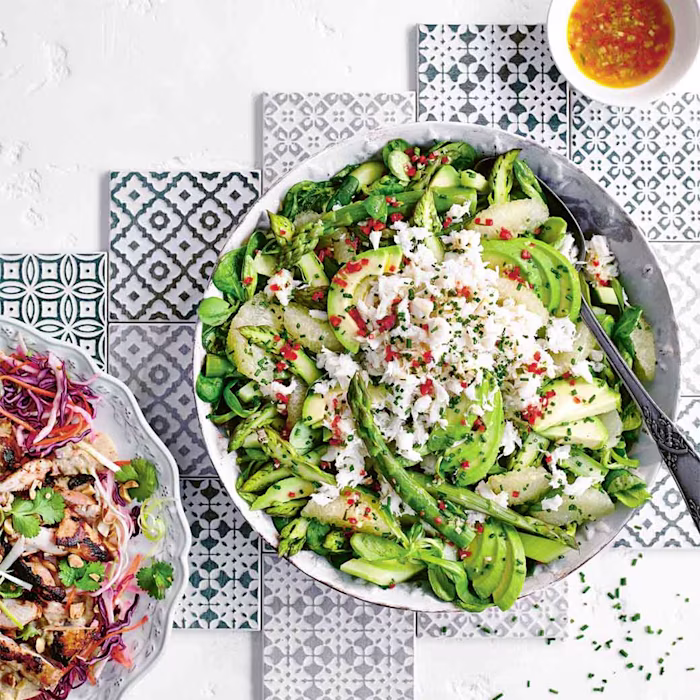 Crab, Asparagus and Grapefruit Salad
