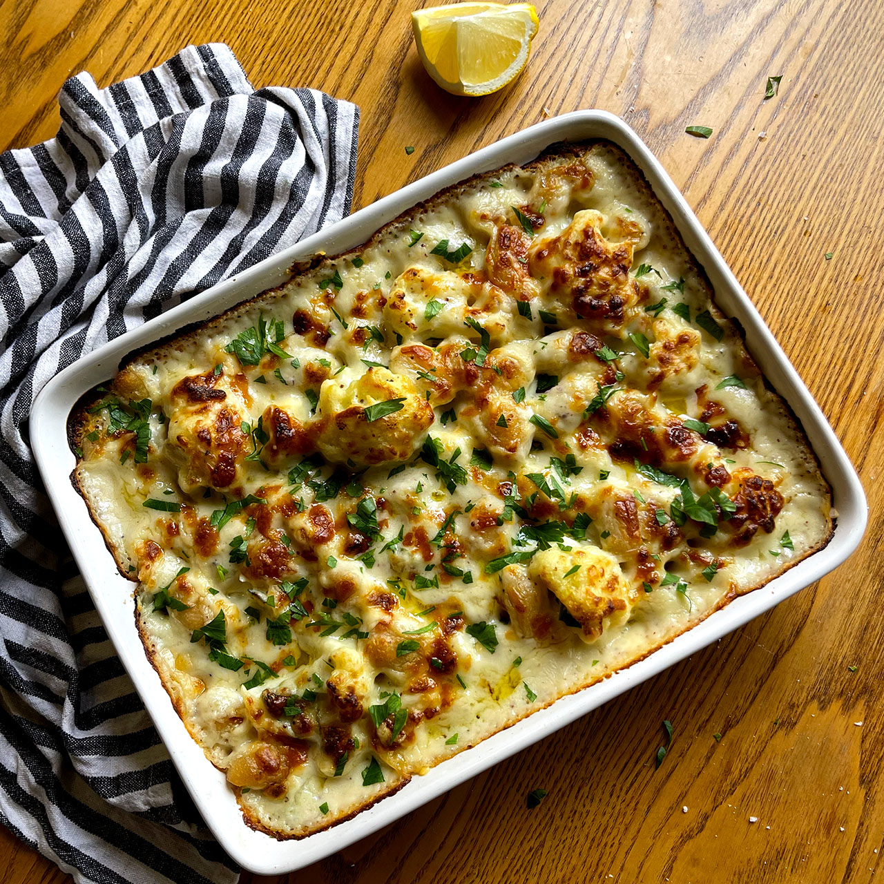 Double Cauliflower Gnocchi Cheese