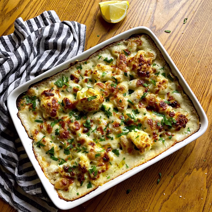 Double Cauliflower Gnocchi Cheese