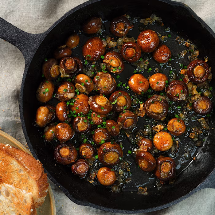 Garlic Butter Baby Mushrooms