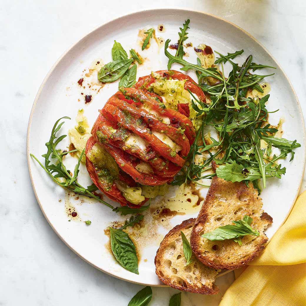 Hasselback Caprese Tomatoes
