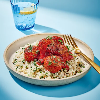 Turkey and Courgette Meatballs with Cauliflower Rice