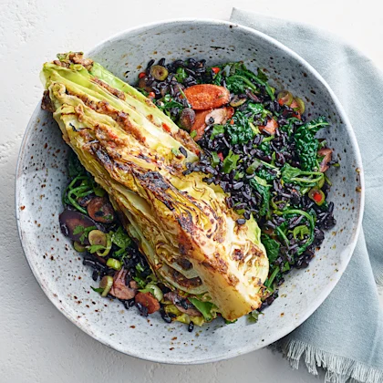 Seaweed ‘XO’ Sweetheart Cabbage and Black Rice