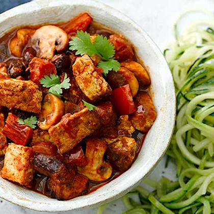 Tofoo Chilli and Courgetti Spaghetti