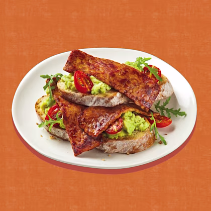 Avocado and Tempeh Rashers on Toast