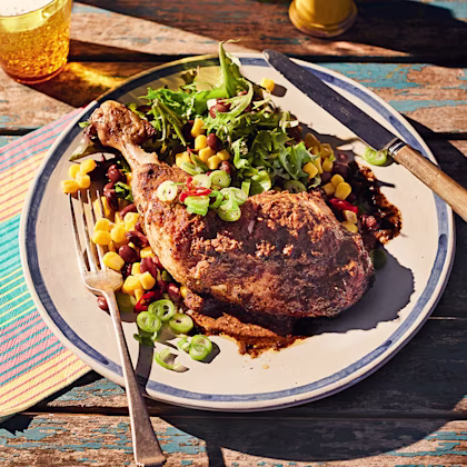 Jerk Chicken with Black Bean and Corn Salad