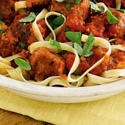 Tuna Polpettine with Cherry Tomatoes and Basil Sauce