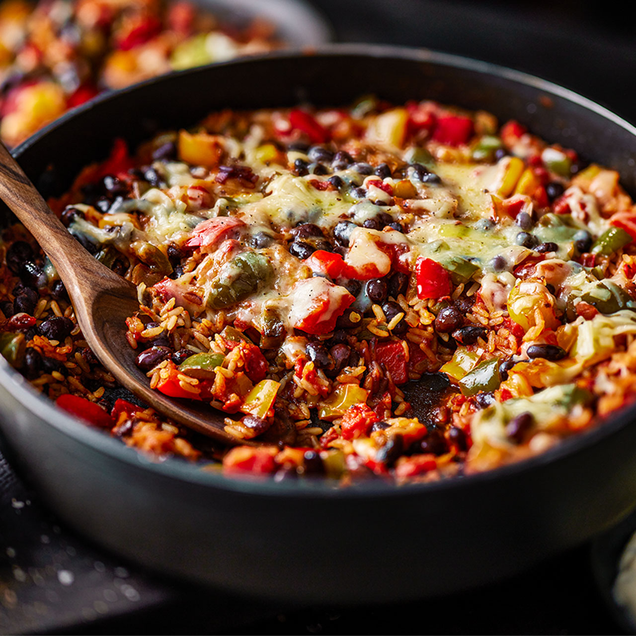 One-Pan Cheesy Black Bean Taco Rice
