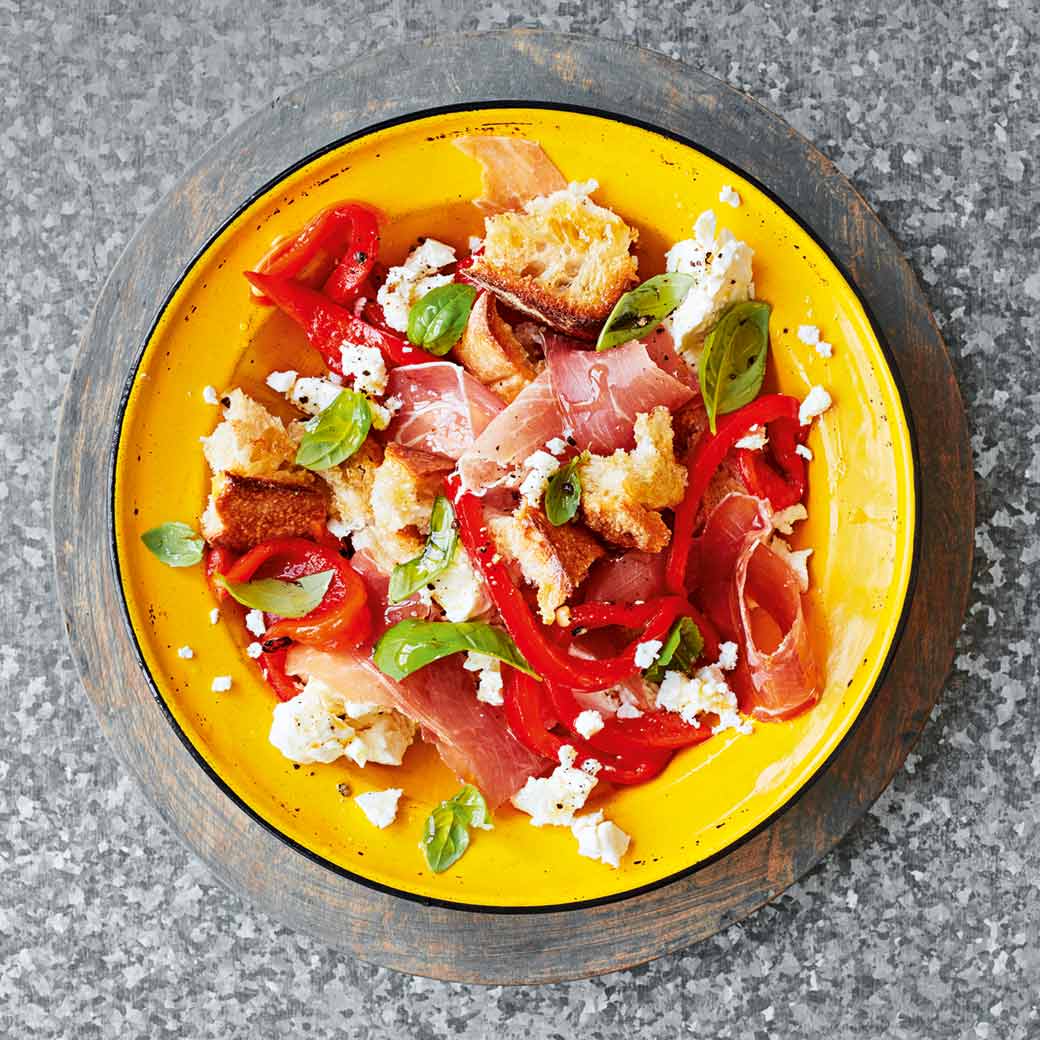 Roasted Red Pepper Panzanella