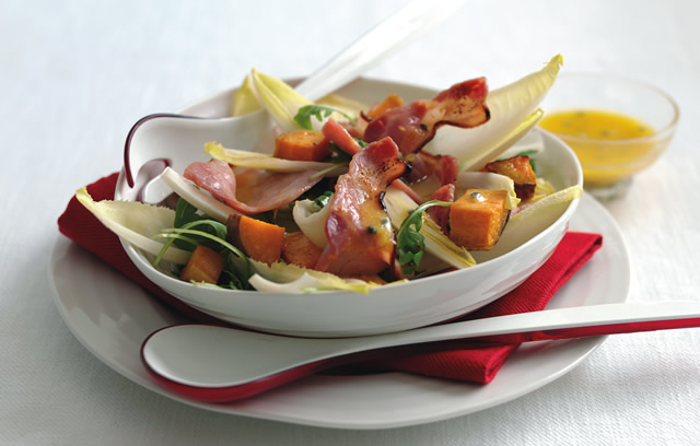 Maple Bacon and Chicory Salad
