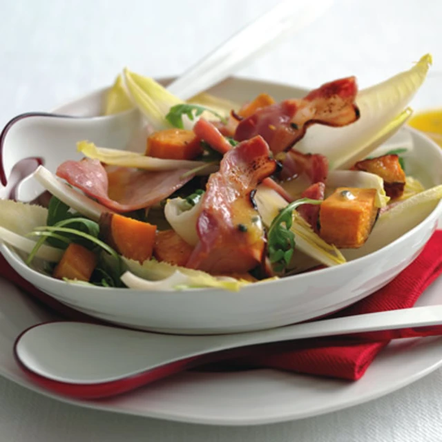 Maple Bacon and Chicory Salad
