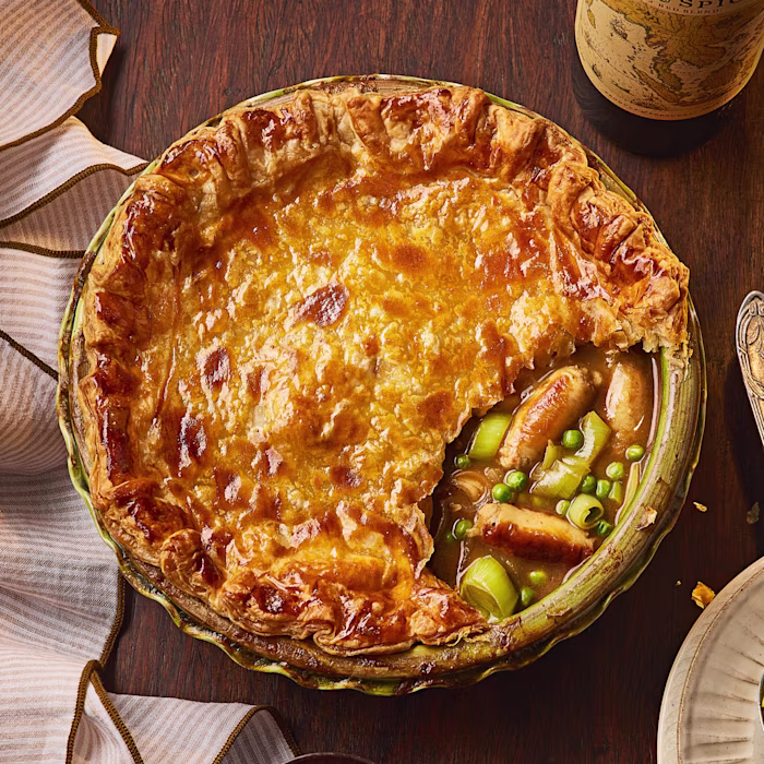 Cocktail Sausage French Onion Pie
