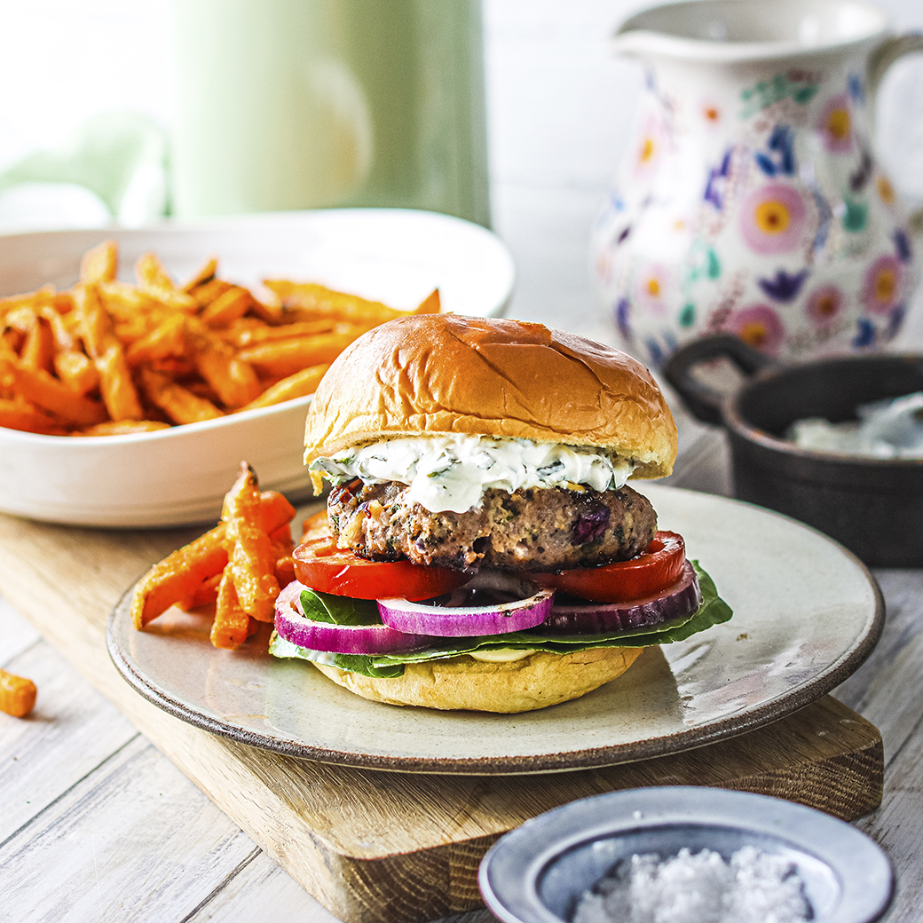 Minted Lamb Burgers