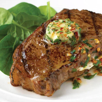 Stuffed Fillet Steak with Chilli and Parsley Butter