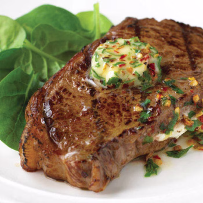 Stuffed Fillet Steak with Chilli and Parsley Butter