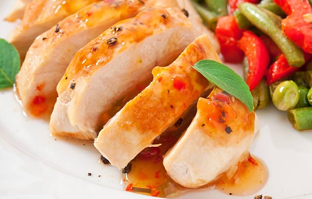 Grilled Chicken Breasts with Cayenne Pepper Balsamic Glaze