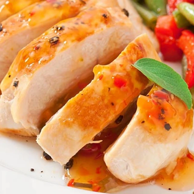 Grilled Chicken Breasts with Cayenne Pepper Balsamic Glaze