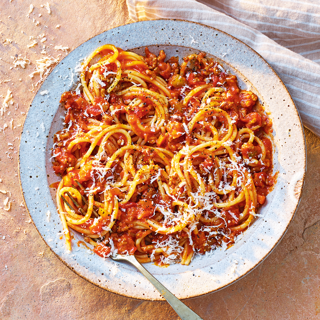 Spiced Lamb and Roasted Pepper Ragu