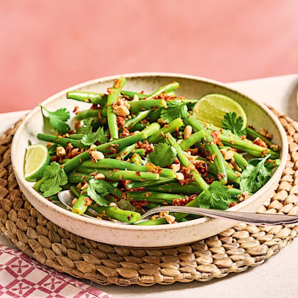 Green Beans with Coconut, Ginger and Lime