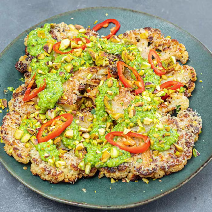 Cheesy cauliflower steaks