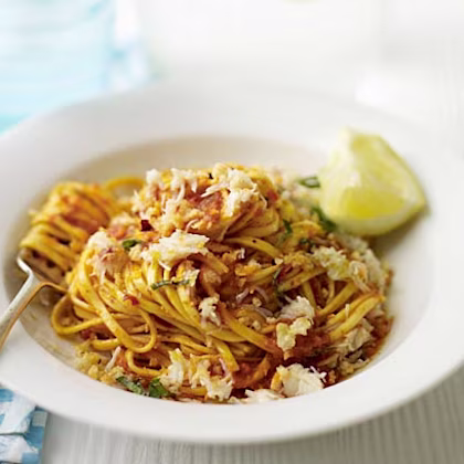 Linguine with Fresh Crab and Chilli Pesto