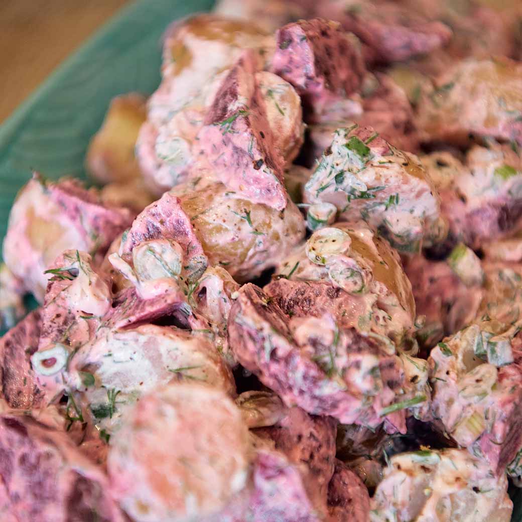 Potato and beetroot salad
