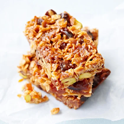 Apricot and pistachio flapjack