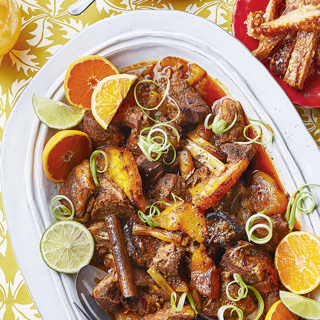 Slow-cooked Mango and Chipotle Pork with Crackling
