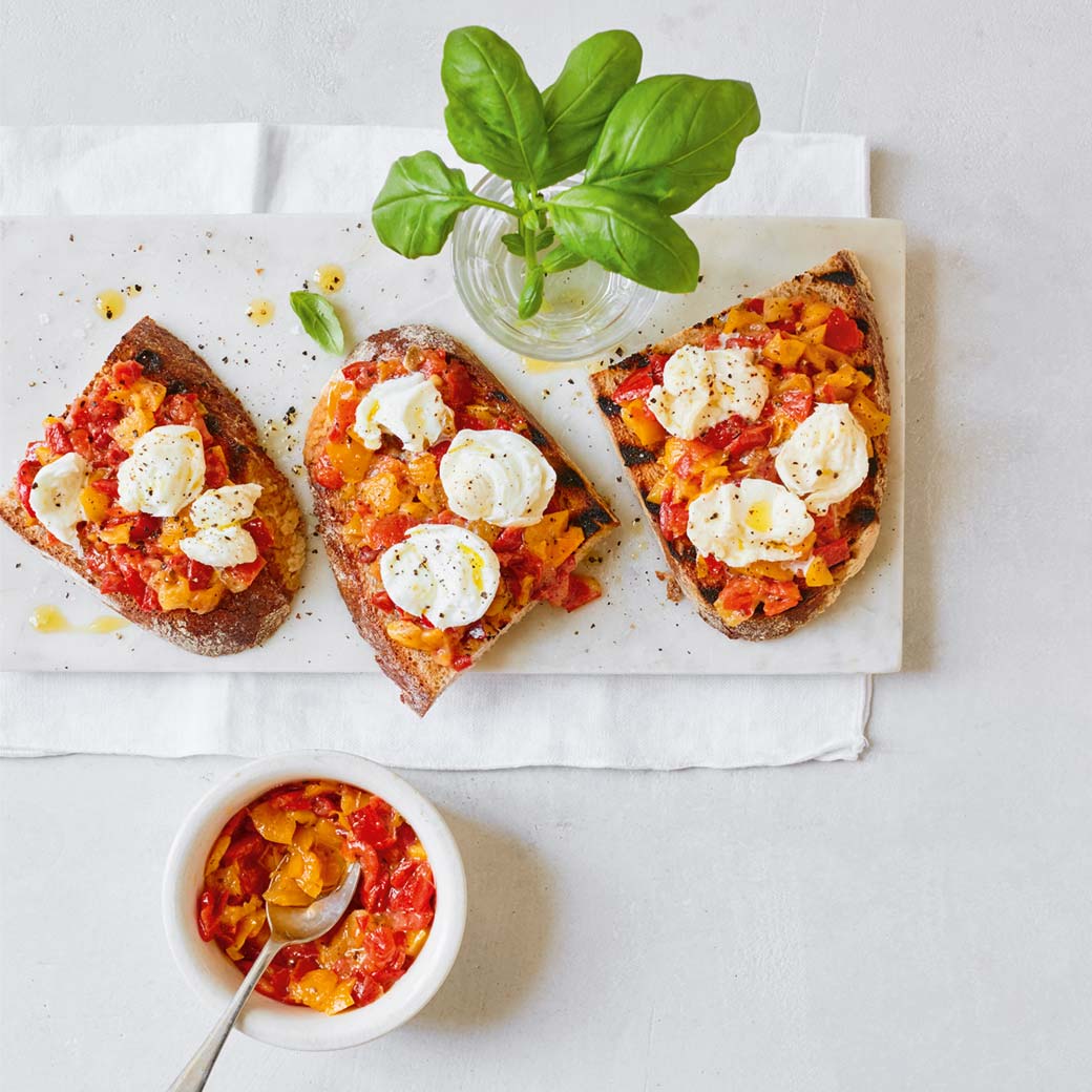 Sourdough Pepper Bruschetta