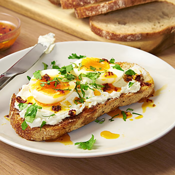 Egg and Whipped Ricotta Toast