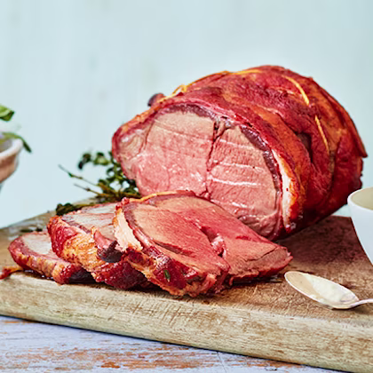 Roast Saddle of Venison with Watercress Salad and Horseradish Cream