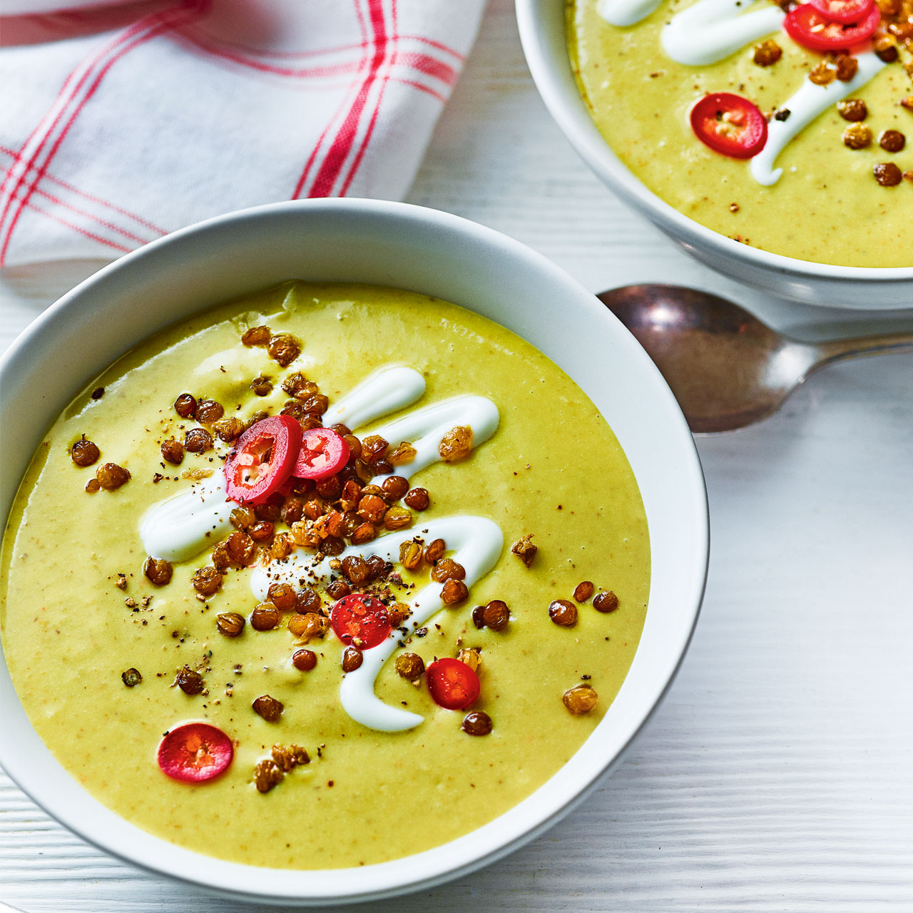 Spiced Lentil and Parsnip Soup with Crispy Lentils
