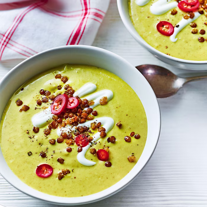 Spiced Lentil and Parsnip Soup with Crispy Lentils