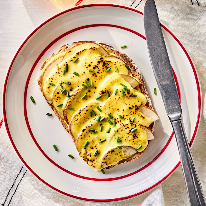 Welsh Rarebit with Pears
