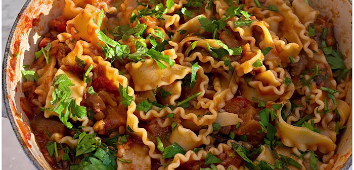 Aubergine and Lentil Ragu