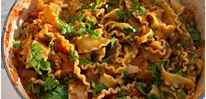 Aubergine and Lentil Ragu