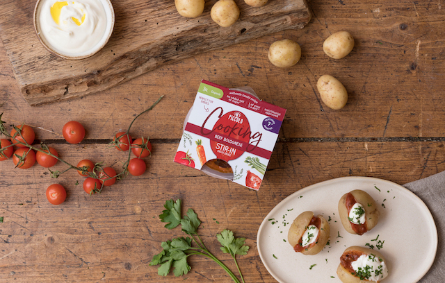 Stuffed Baby Potatoes with Sour Cream and Bolognese