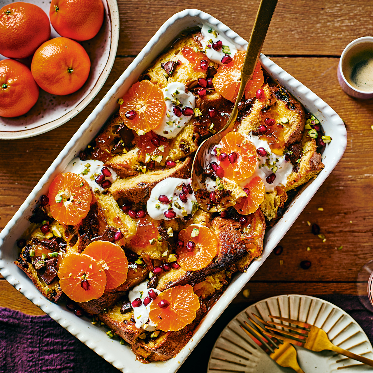 Baked Panettone French Toast with Clementines