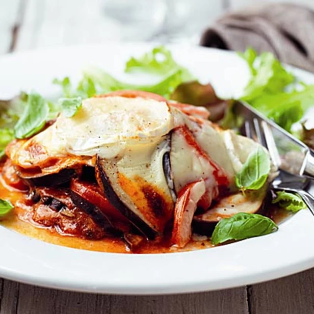 British Goat’s Cheese and Aubergine Bake