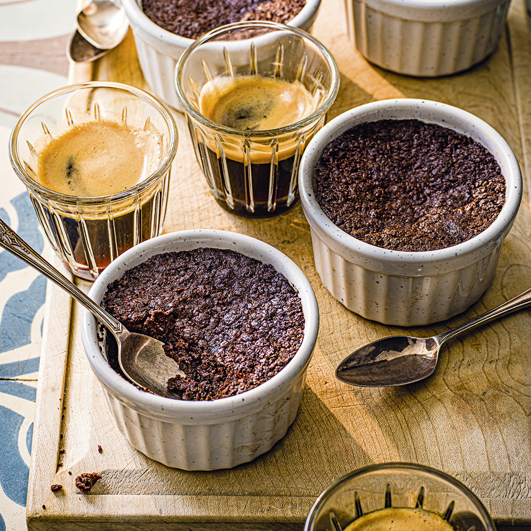 Chocolate and Coffee Brownie Pots
