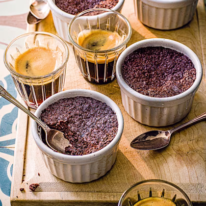 Chocolate and Coffee Brownie Pots