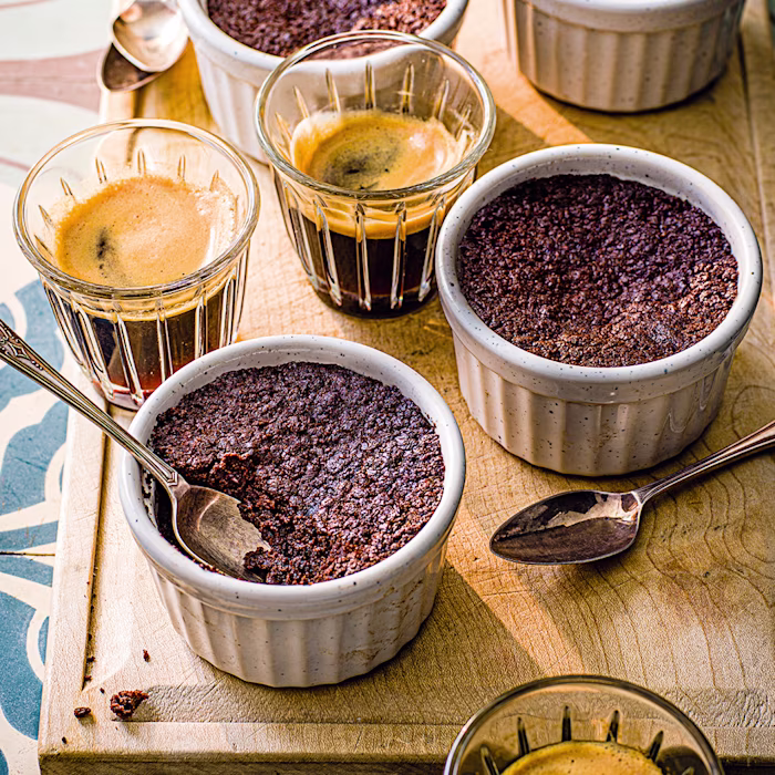Chocolate and Coffee Brownie Pots