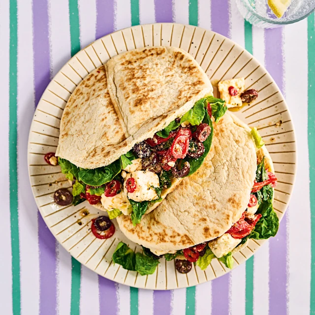 Marinated Feta Salad Pitta