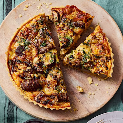 Jerusalem Artichoke, Mushroom and Blue Cheese Tart