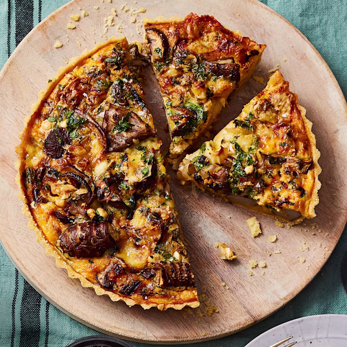 Jerusalem Artichoke, Mushroom and Blue Cheese Tart